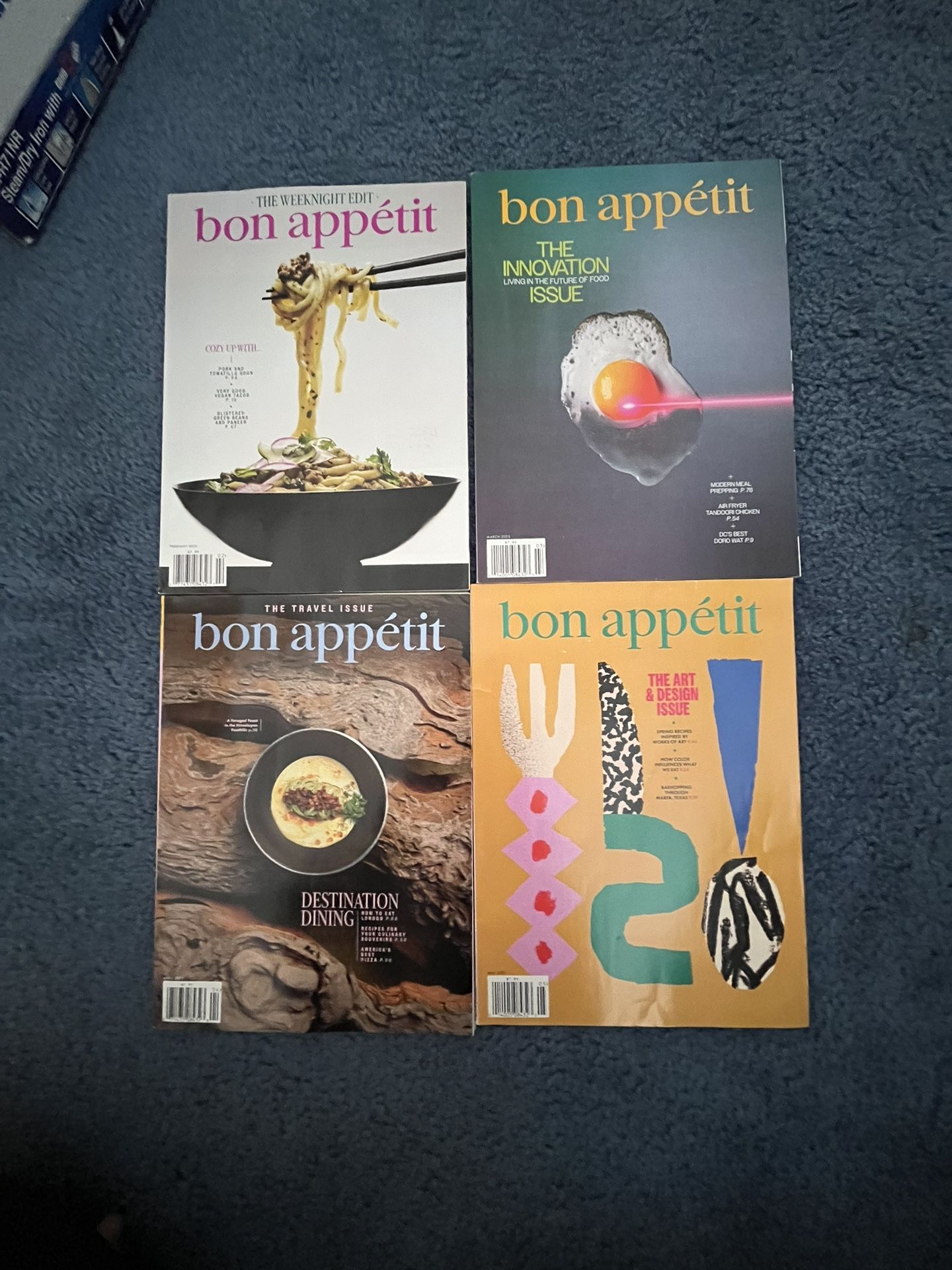 BON APPETIT COOKING FOOD MAGAZINES - 4 ISSUES 2025 - FEB / MARCH / APRIL / MAY