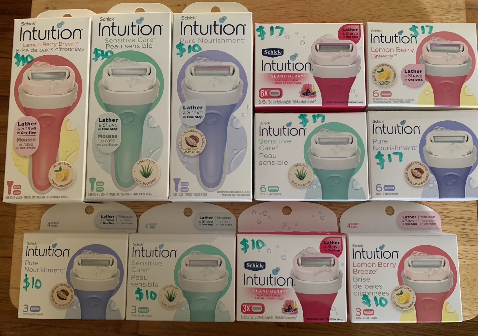 SCHICK INTUITION RAZOR + REFILLS GREAT PRICE!