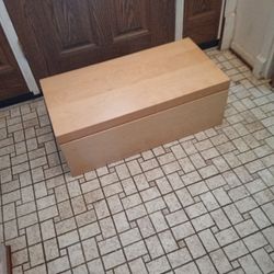 Wood Storage Box With Sliding Top