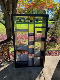 Black bookshelf