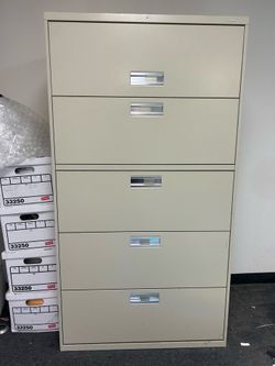 Five drawer filing cabinet