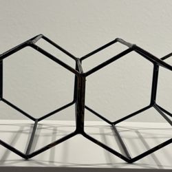 Geometric Metal Wine Rack