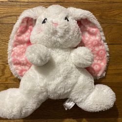 Aurora World Bunny Plush Long Lop-Eared 11” White Floral Stuffed Animal Lovey