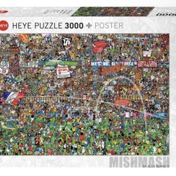 Heye Puzzle 3000 Football History Gold Edition, Pre-Owned READ