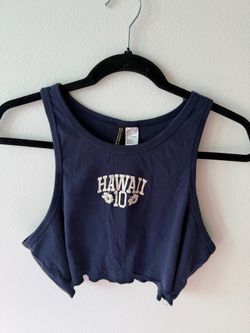 H&M Divided Hawaii Graphic Crop Tank Top