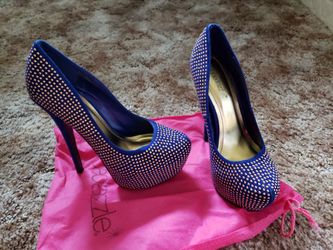 Blue Stiletto Shoes