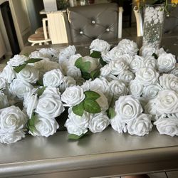 Foam White Roses 