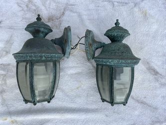 Two Outside Sconce Light Fixtures