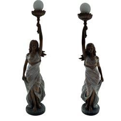 Life Size Bronze Ladies Floor Statues 