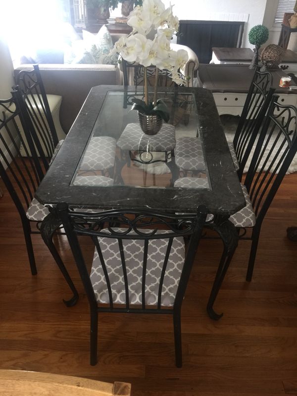Heavy Marble Glass Dining Room Table And 6 Chairs For In Lodi Heavy Marble Glass Dining Room Table And 6 Chairs For In Lodi Ca Offerup