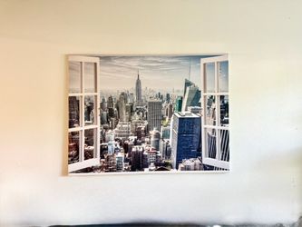 ๐ชSTUNNING NYC WINDOW VIEW WALL ART โ $50๐๏ธ Used-like new
