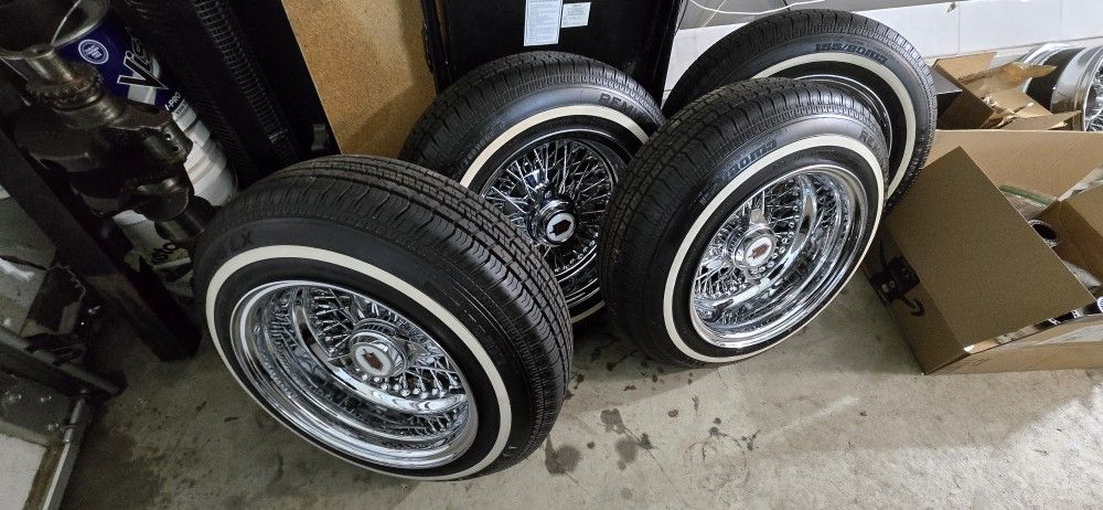 Wire Wheels 72 Spokes (4) 13x7 (2) 13x5.5 And Knock Offs 3 Sets for ...