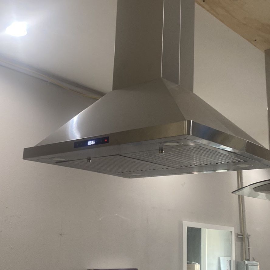 Cosmo 30 in. 380 CFM Ducted Island Range Hood with LED Lighting in Stainless Steel