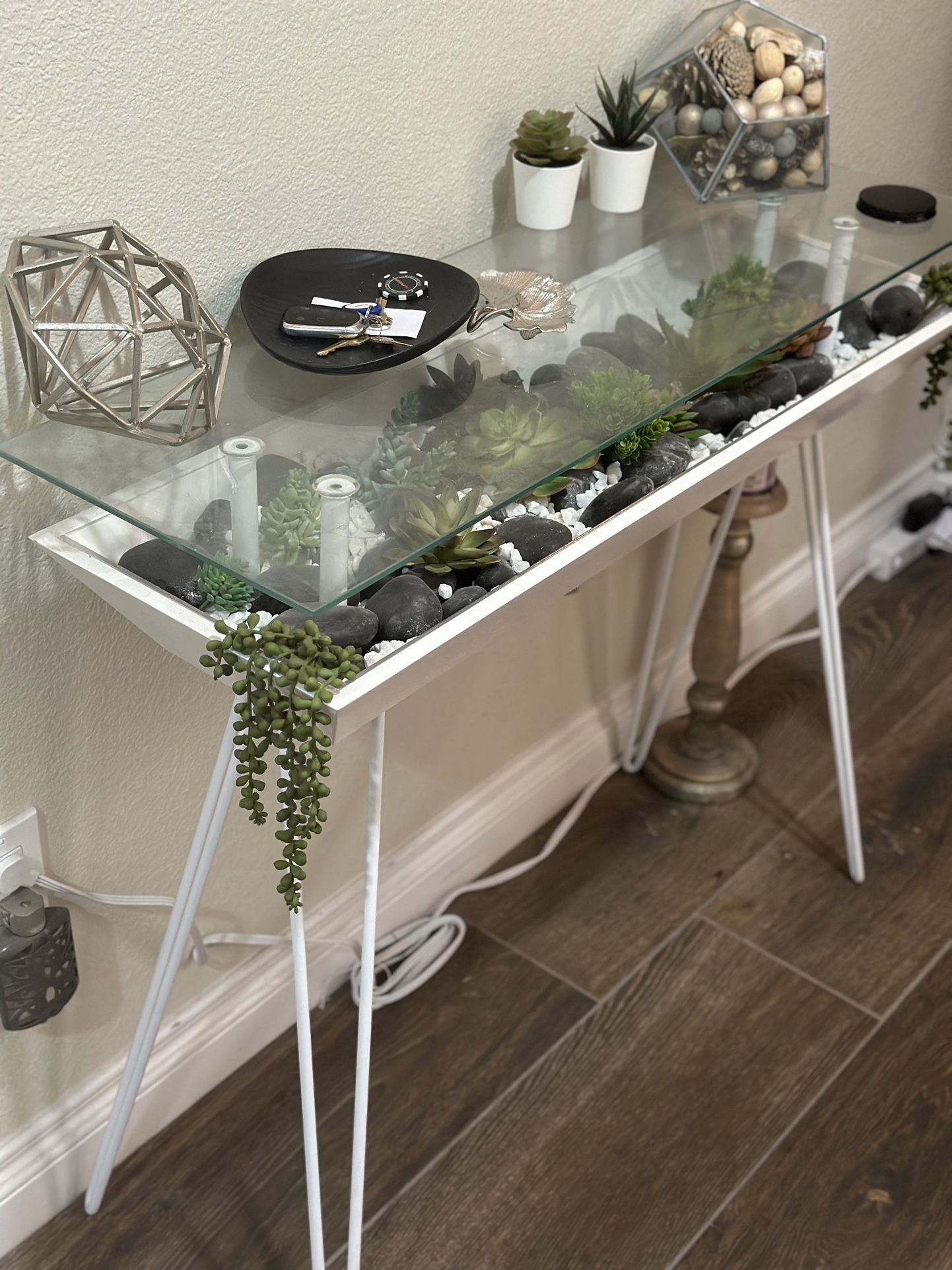 Living Succulent Entryway Table 