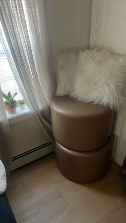 2 round ottoman Seaters For Sale