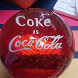 Coca Cola Blown Paperweight