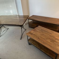 FULL SET! Dining Table, Media Stand & Coffee Table