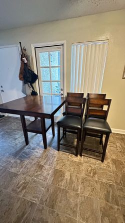 Counter Height Dining Table Set with 4 Chairs