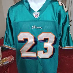 VTG Reebok Miami Dolphins Ronnie Brown Stitched Football Jersey NFL Mens L-XL