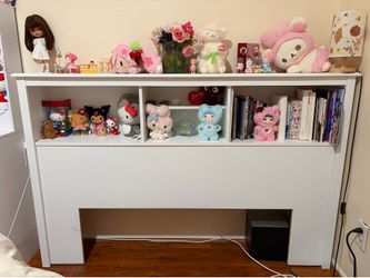 White Headboard/ Shelf