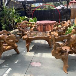 Teak Driftwood artisanal Patio Furniture 