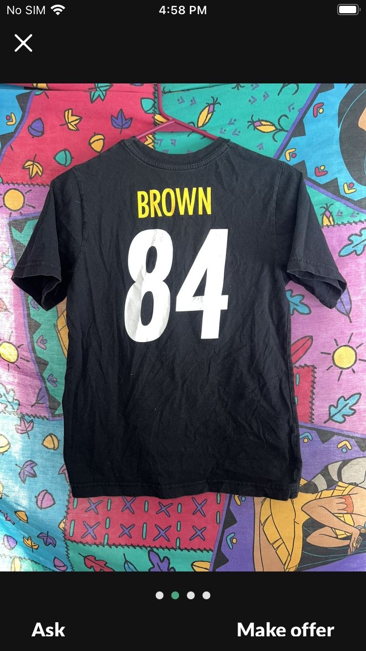 youth large steelers t shirt antonio brown 