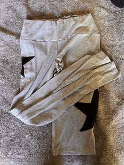 Gray flare leggings