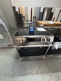 Lg slide-in electric stove glass top