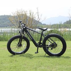 Professional Electric Bike For Adults, 26 X 4.0 Inches Fat Tire Electric Mountain Bicycle, 1000W Motor 48V 15Ah Ebike For Trail Riding, Excursion And 