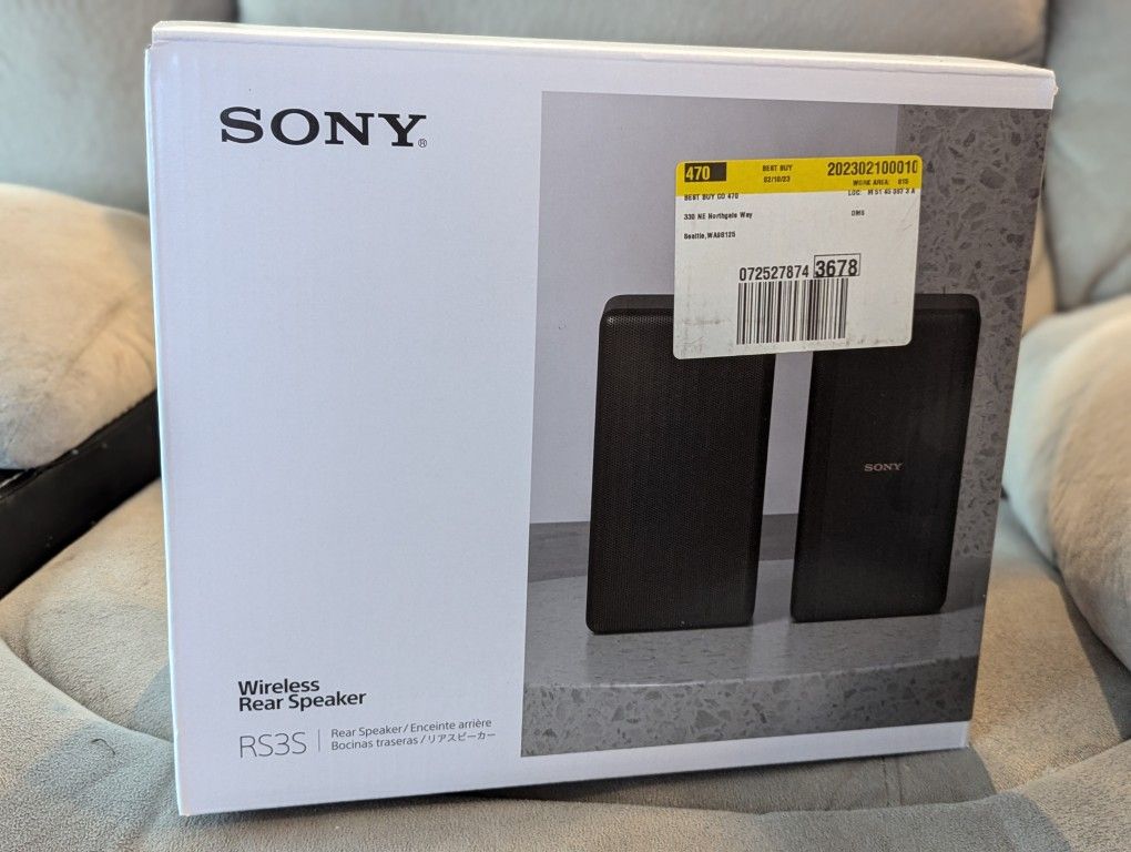 Sony SA-RS3S Rear Speakers - Compatible with HT-A3000-A7000, Bravia Bar 8-9
