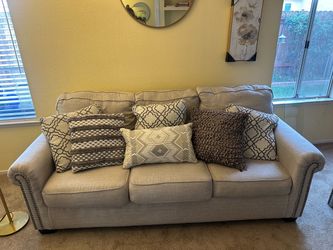 Sofa + Loveseat + Pillows – $100 for ALL