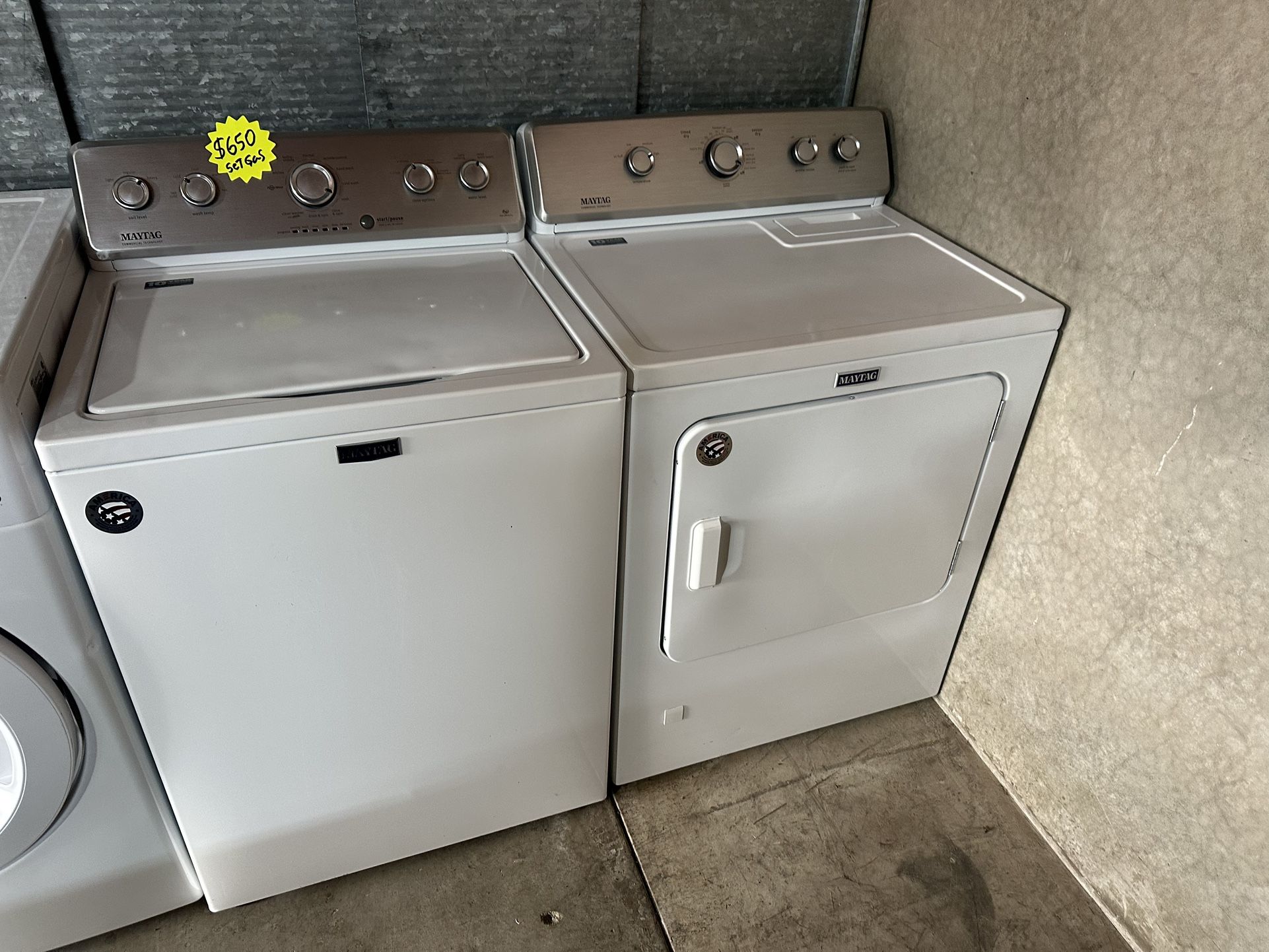 MAYTAG WASHER AND GAS DRYER
