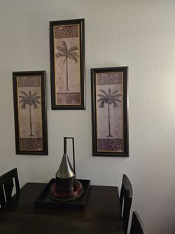 Framed Palm Tree Wall Decor