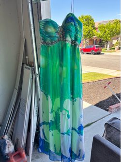 Green Floral Dress