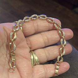 14k gold plated bracelet