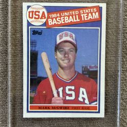 1984 Topps USA Baseball Team Mark McGwire Card