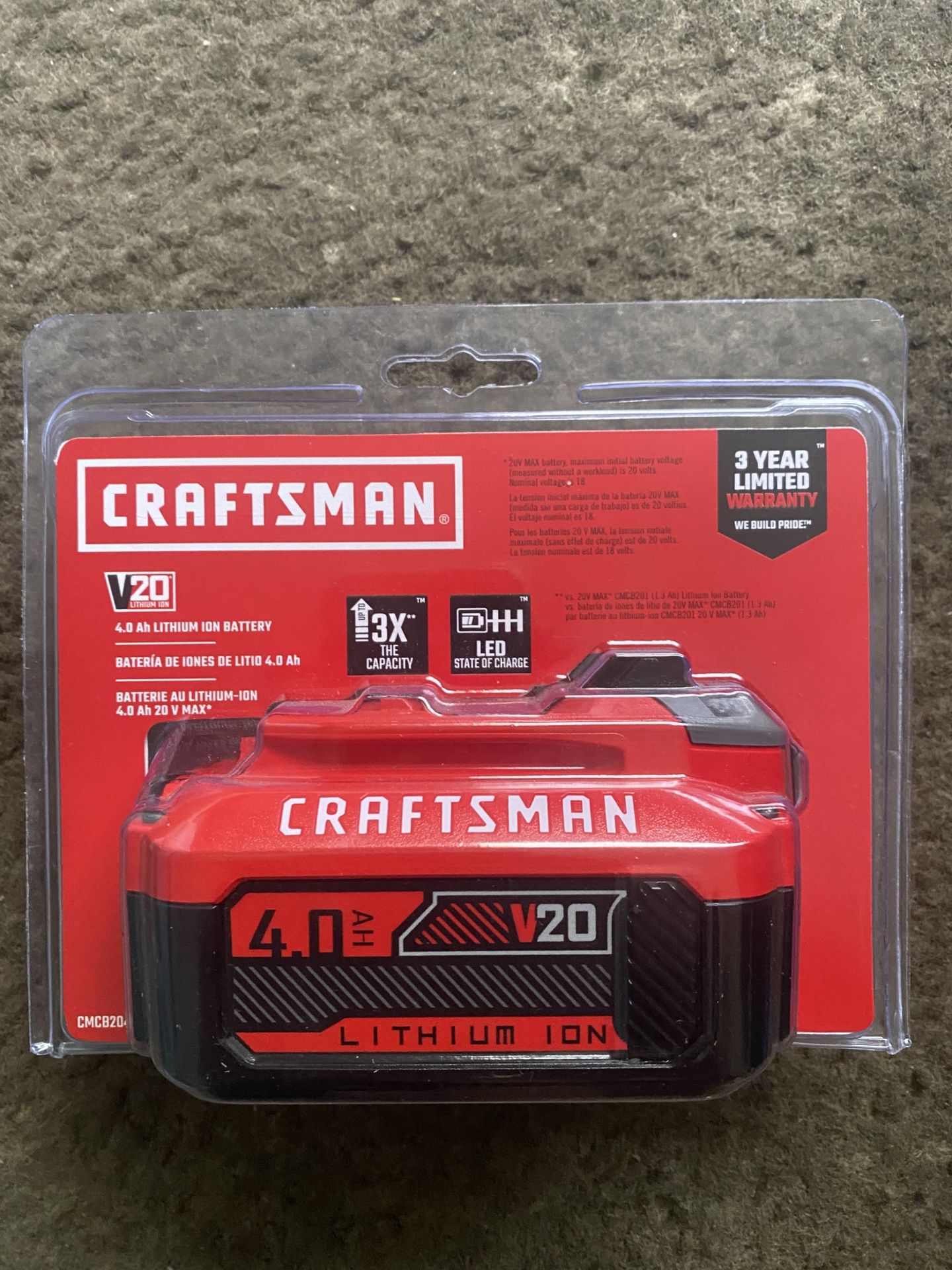 Craftsman V20 20 -Volt 1 -Pack Lithium-ion (4.0 Ah Battery)