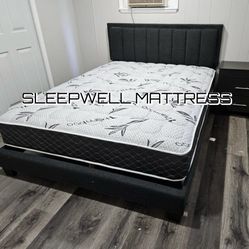 New Queen Bed Frame With Mattress 