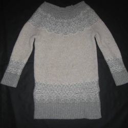 Baby Gap Girl 2T TWILIGHT HOUR Gray Cream Winter SOFT Wool Blend Dress -