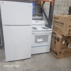 Frigidaire Package with Top Mount Refrigerator Elctric  Range Microwavehood and Dishwasher 