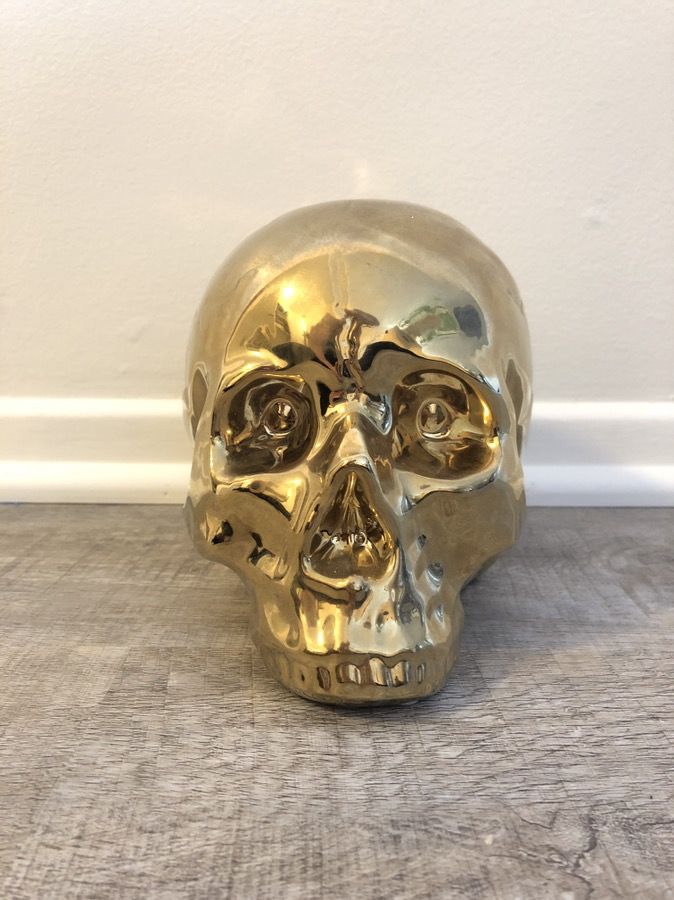 Gold Metal Skull