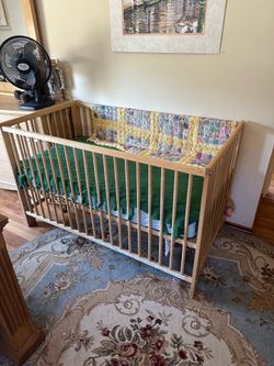 IKEA wood crib 54x29