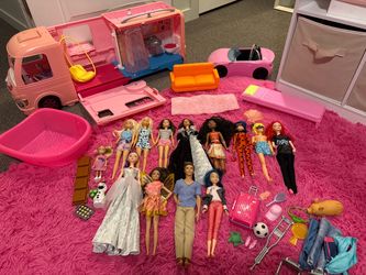 Barbie and camper furniture lot