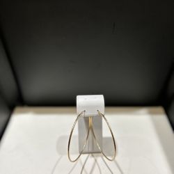 14K Hoop Earrings 3.5 Inches 