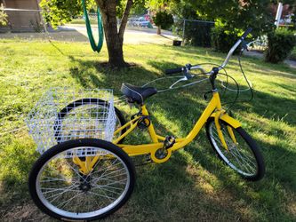 Promax 3 wheel bike/ tricycle,  with white basket