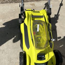 RYOBI 40V Brushless 20 in. Cordless Battery Walk Behind Push Lawn Mower(TOOL ONLY)missing Bag 