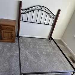 Full Size Bed Frame, Headboard & Nightstand 