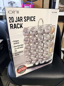 20 Jar Spice Rack Stainless Steel 