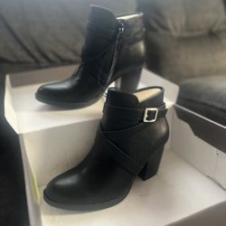 Heel Leather Boots 