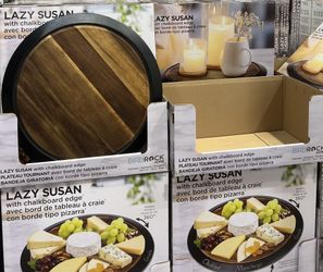 360 Degree Rotating Charcuterie Wooden Boards